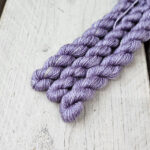 Handlitað útsaumsgarn - merino/silki