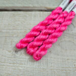 Handlitað útsaumsgarn - 100% silki