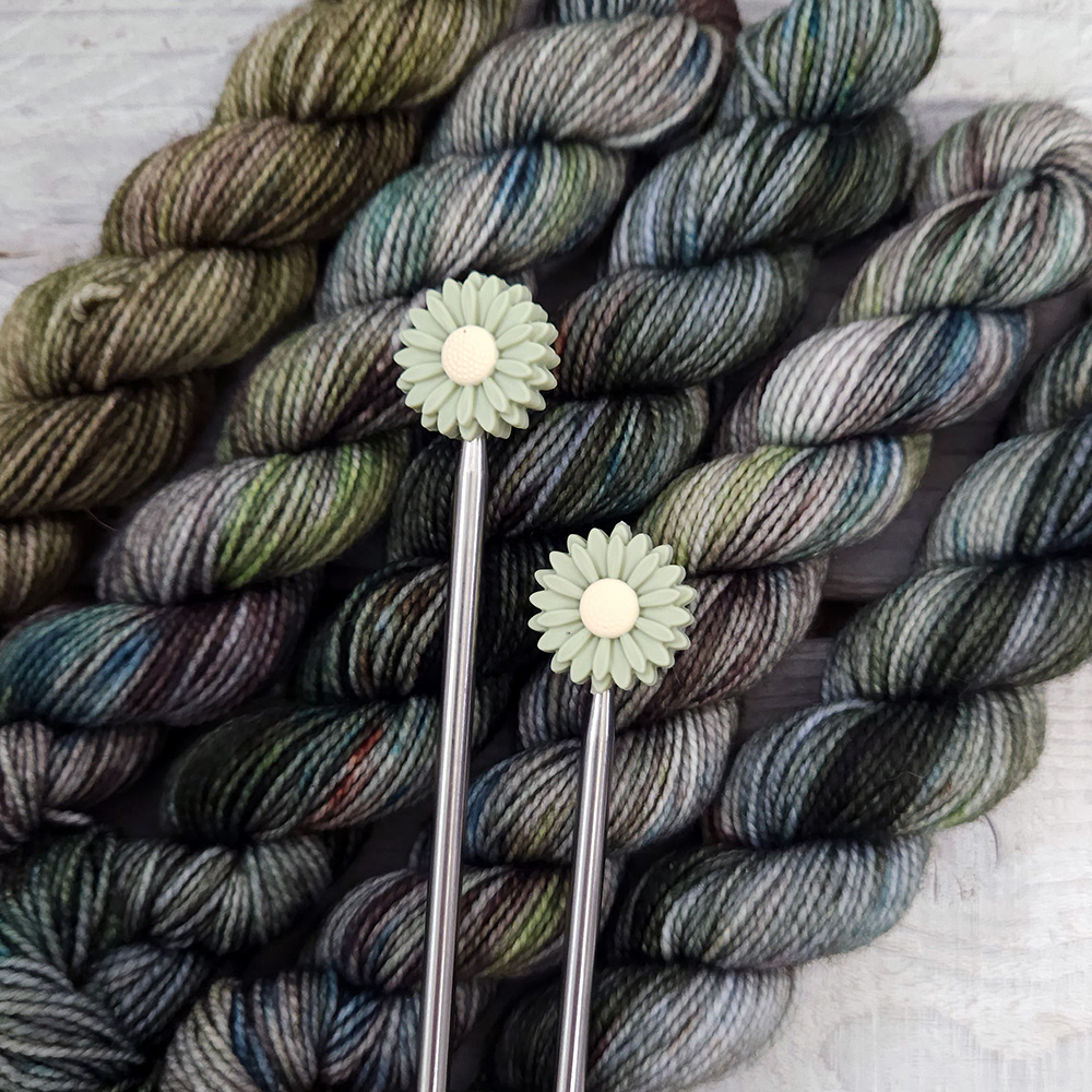 Stopparar á prjóna - græn