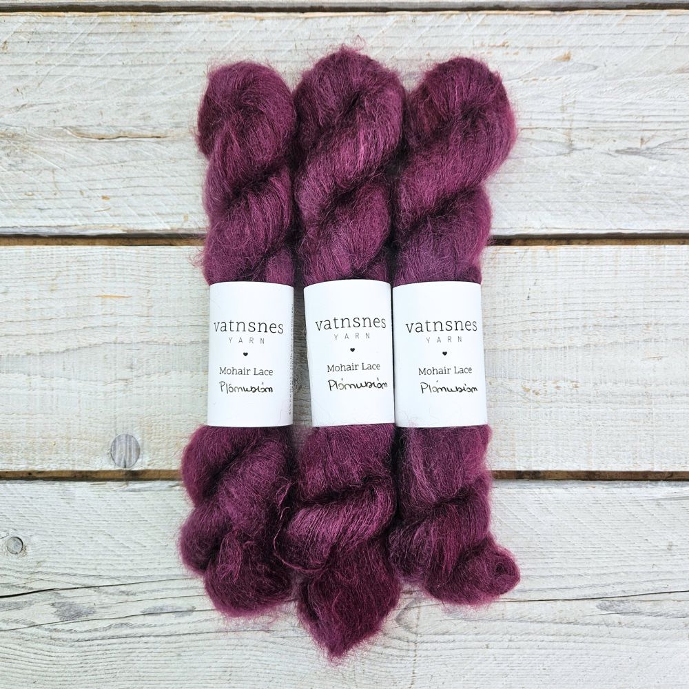 plomublom-vatnsnes-handlitad-mohair-garn Plómublóm - Mohair Lace - Image 1